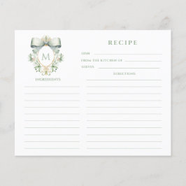 セージボウクレストモノグラムレシピカード