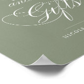 セージボタニカルカード&ギフト結婚ズサイン ポスター (角)