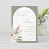 セージボホアーチホワイトフローラブライダルシャワー 招待状 (スタンド正面)