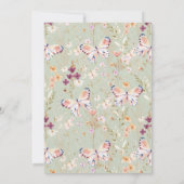 セージボホエレガントワイルドフラワーズブライダルシャワー 招待状 (裏面)