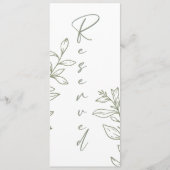 セージボホフラワーシンプルズ予約シート メニュー (正面)