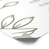 セージボホフラワーシンプル結婚式 プログラムスケジュール ポスター (角)