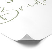 セージボホフラワーズエレガントブライダルシャワー結婚ズ ポスター (角)