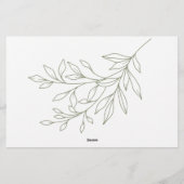 セージボホフラワーズデイトナイトアイディアシャワーゲーム 便箋 (裏面)