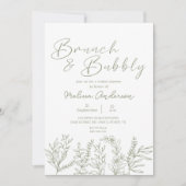 セージボホフラワーズブルンチブライダルシャワー招待 招待状 (正面)