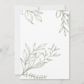 セージボホフラワーズブルンチブライダルシャワー招待 招待状 (裏面)