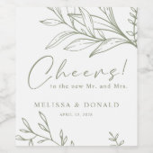 セージボホフラワーズボホ結婚ズ ワインラベル (シングルラベル)