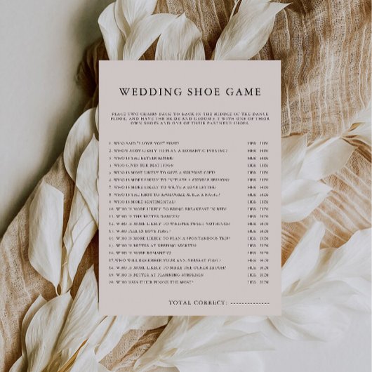 セージボホ結婚のシューゲームテンプレート 招待状