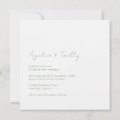 セージミニマルグリーンエレガモダンントウェディング 招待状 (正面)