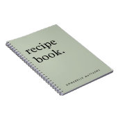 セージミニマルグリーンシンプルレシピ本 ノートブック (右側)