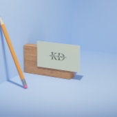 セージミニマルグリーンモノグラムプロフェッショナル 名刺