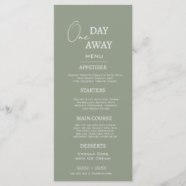 セージミニマルグリーンワンデイリハーサル遠くにディナー メニュー