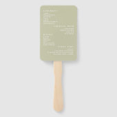 セージミニマルグリーン結婚式 プログラム ハンドファン (裏面)