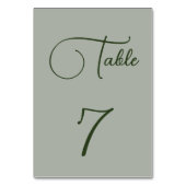 セージミニマルグリーン テーブルナンバー (正面)