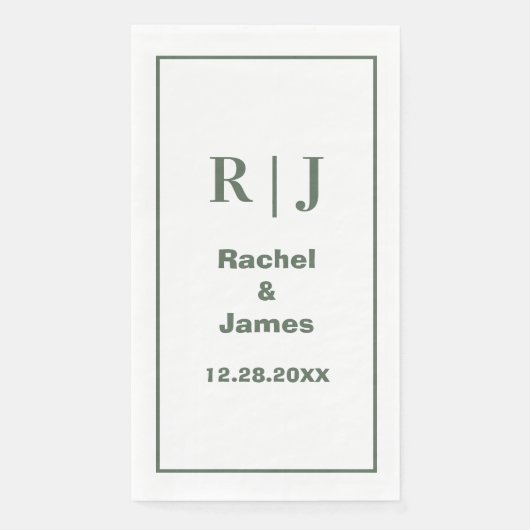 セージミニマル・グエレガントロモダンン・モノグラム結婚ズ (正面)