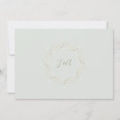 セージミントシンプルタイポグラフィリーフモダンウォーター色 招待状 (裏面)