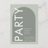 セージモダンアーチモス抽象芸術ジャパンディミニマリズム エンクロージャーカード (正面)