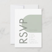 セージモダンアーチモス抽象芸術ジャパンディミニマリズム 出欠カード (正面)