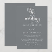 セージモダンエレガンスシック結婚式招待状 招待状 (正面/裏面)