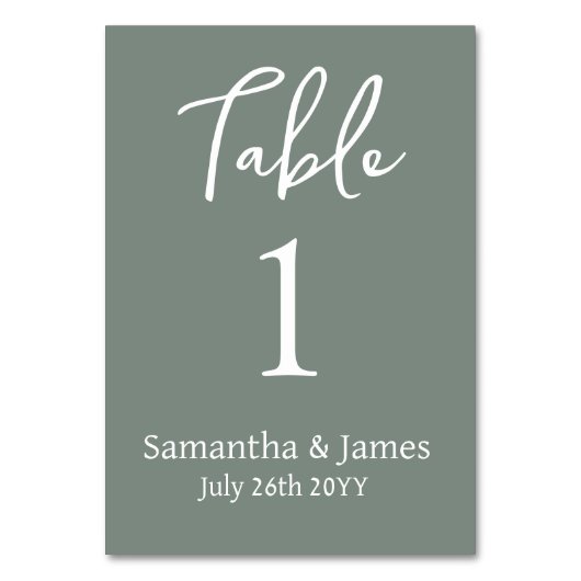 セージモダンエレガンス結婚ズ テーブルナンバー (裏面)
