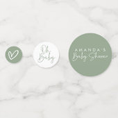 セージモダンオベビーシンプルベビーシャワー コンフェッティ (正面)