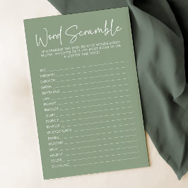 セージモダンオベビー単語スシンプルクランブルゲーム