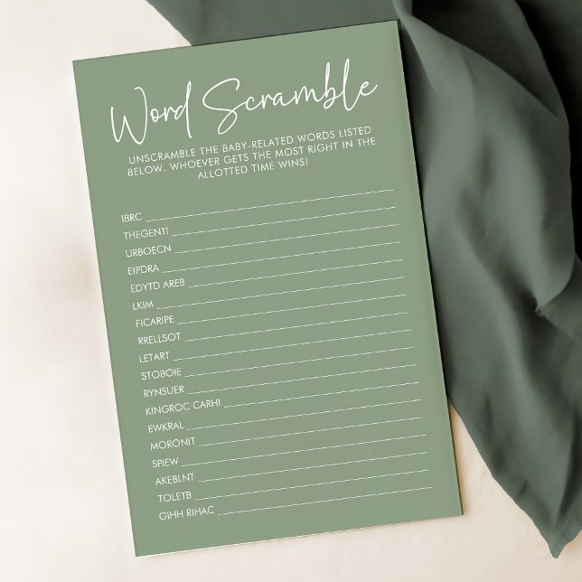 セージモダンオベビー単語スシンプルクランブルゲーム (クリエイターアップロード済み)