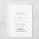 セージモダンクロス |第一聖餐式招待状 招待状 (正面)