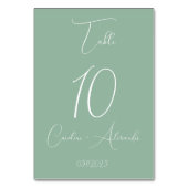 セージモダングエレガントユニークロ結婚ン テーブルナンバー (裏面)