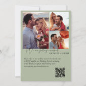 セージモダングカスタムリーの写真結婚コラージュ 招待状 (裏面)