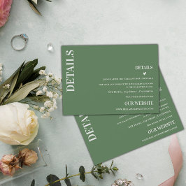 セージモダングコンテンポラリーリー結婚の詳細 エンクロージャーカード