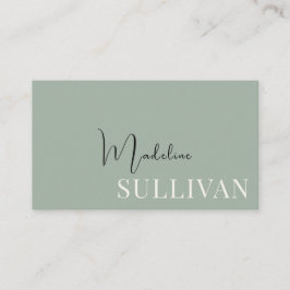 セージモダングリーンのミニマリスト 名刺