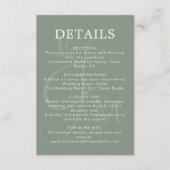 セージモダングリーンアンパサンド結婚の詳細 エンクロージャーカード (正面)