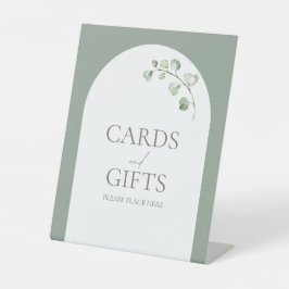 セージモダングリーンアーチ植物体結婚の贈り物 台座サイン