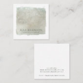 セージモダングリーンイヤリング表示カード スクエア名刺 (正面/裏面)