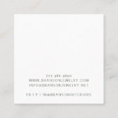 セージモダングリーンイヤリング表示カード スクエア名刺 (裏面)