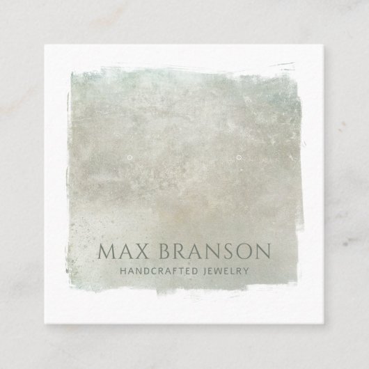 セージモダングリーンイヤリング表示カード スクエア名刺 (正面)