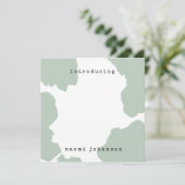 セージモダングリーンウォーターベビー発表 招待状 (スタンド正面)