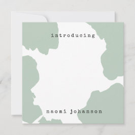 セージモダングリーンウォーターベビー発表 招待状