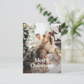 セージモダングリーンウォーター植物性タイポグラフィ シーズンポストカード (スタンド正面)