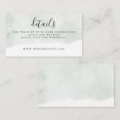 セージモダングリーンウォーター結婚カラー詳細 エンクロージャーカード (正面/裏面)