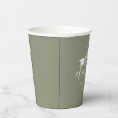 セージモダングリーンエレガントフォントグラードパーティー 紙コップ (右)