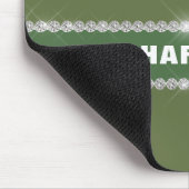 セージモダングリーングリッタードリップダきらめくモンド マウスパッド (コーナー)