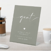 セージモダングリーンゲントバスルーム結婚ズサイン 台座サイン (インサイチュ)