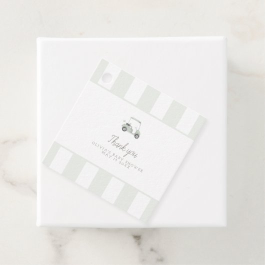 セージモダングリーンゴルフカートメッセージカード フェイバータグ (インサイチュ)