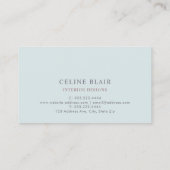 セージモダングリーンシンプルミニマリスト 名刺 (裏面)