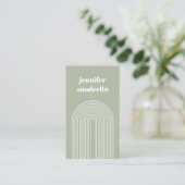 セージモダングリーンジオメトリアーチ 名刺 (スタンド正面)