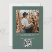 セージモダングリーンタイポグラフィミニマ結婚リスト 招待状 (裏面)