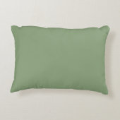 セージモダングリーントレンディー無地のデコール アクセントクッション (裏面)