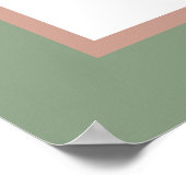 セージモダングリーンバラ金ゴールドパーム結婚ズウェルカム ポスター (角)